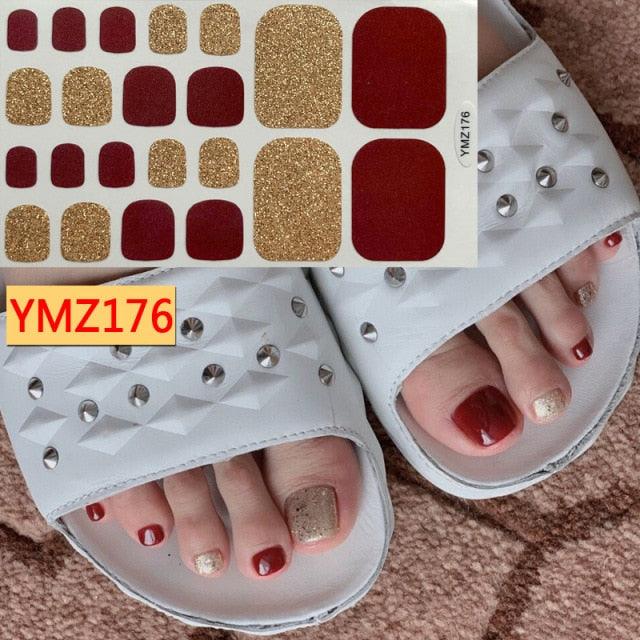 Mixed Full Toe Nail Wraps