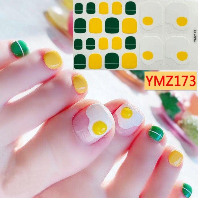 Mixed Full Toe Nail Wraps
