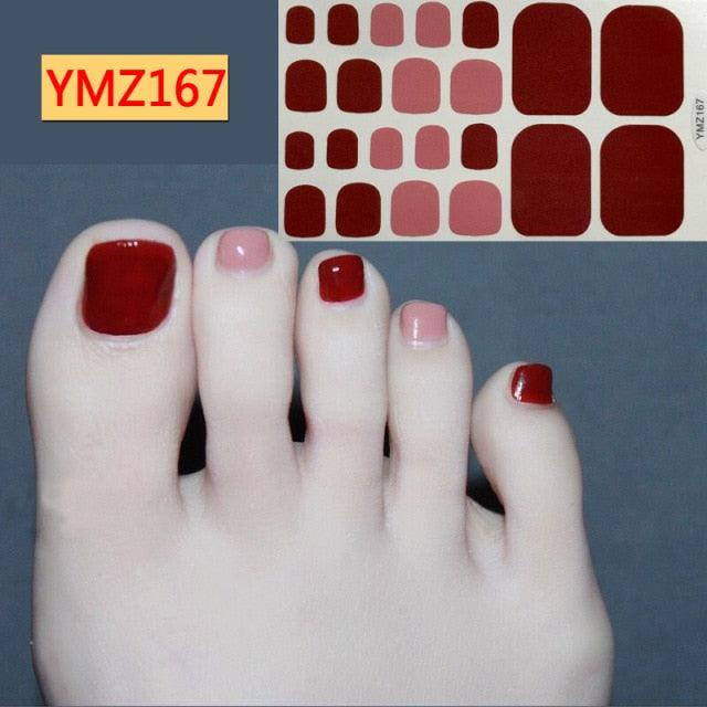 Mixed Full Toe Nail Wraps