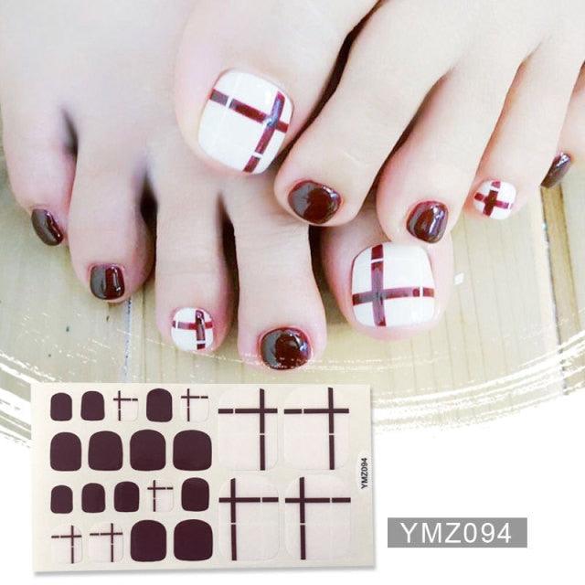 Mixed Full Toe Nail Wraps