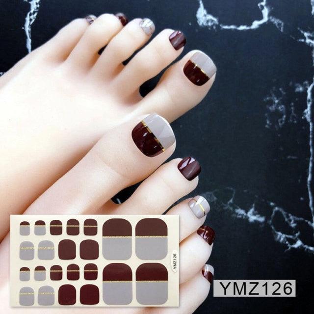 Mixed Full Toe Nail Wraps
