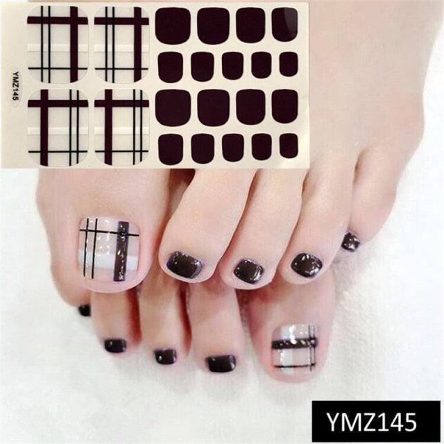 Mixed Full Toe Nail Wraps