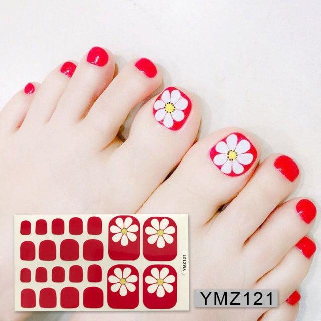 Mixed Full Toe Nail Wraps
