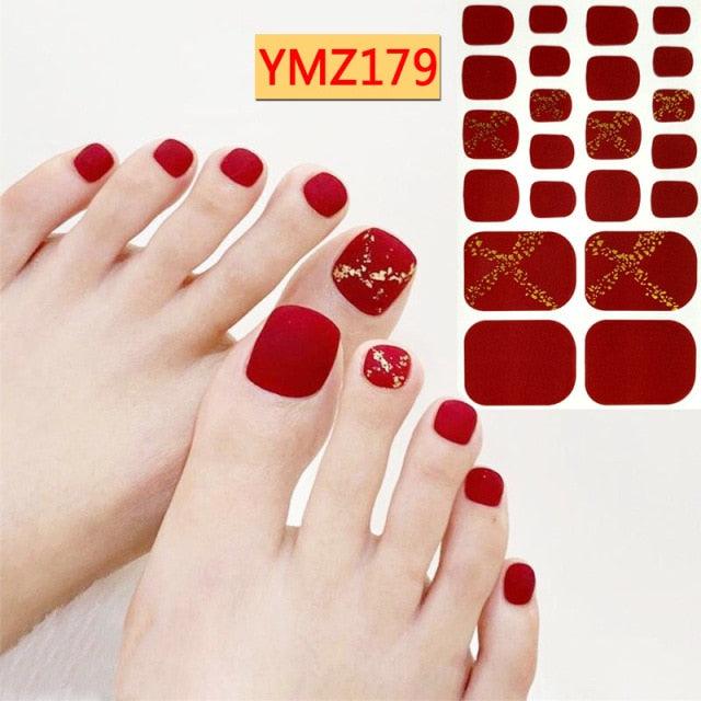 Mixed Full Toe Nail Wraps
